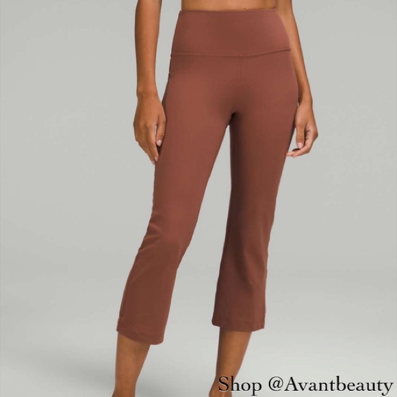 lululemon athletica Pants - NWT lululemon groove super high rise crop ancient copper size 6 brown
